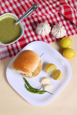 Hint özel geleneksel kızarmış yemek vada pav