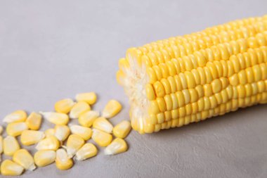 Taze mısır koçanı doku arka plan, portre, üstten görünüm