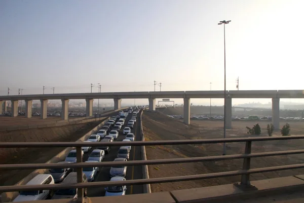 Wysoka Prędkość Kolejowa Jeddah Zachodzie Słońca — Zdjęcie stockowe