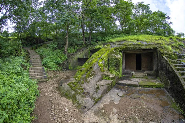 Kanheri Jaskinia Miasto Mumbai Stan Maharashtra Indiach Jest Starożytne Zabytki — Zdjęcie stockowe