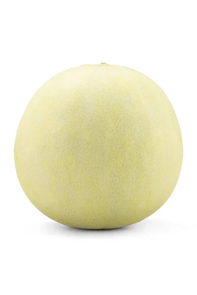 Rosée Miel Fraîche Fruits Tranche Melon Isolé Sur Fond Blanc — Photo
