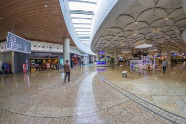 Mumbai Maharashtra Hindistan 7 Ocak 2020 Chhatrapati Shivaji Uluslararası Havalimanı Mimarisi 7 Ocak 2020 akşamı Hindistan, Mumbai 'da 