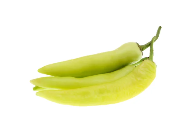 Банановый Перец Желтый Воск Перца Изолированы Белом Фоне — стоковое фото