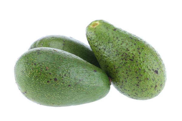 Avocado Half Afgesneden Geïsoleerd Het Witte Clippad Professionele Voedselfotografie — Stockfoto