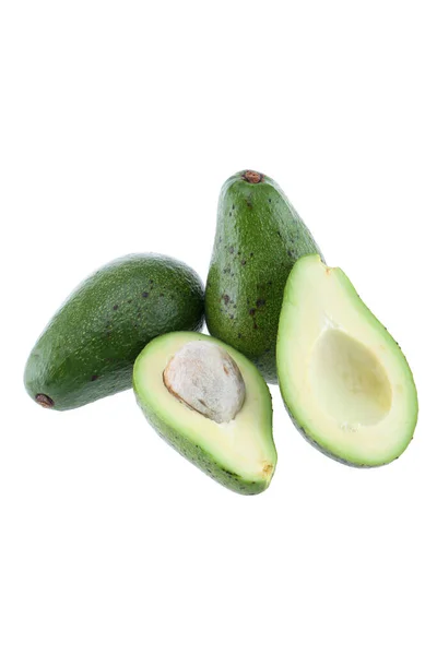 Mezzo Taglio Avocado Isolato Sul Percorso Ritaglio Bianco Fotografia Professionale — Foto Stock