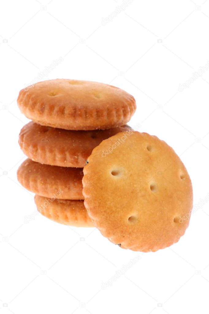 Chocolate chip And Salted cookie isolated on white background