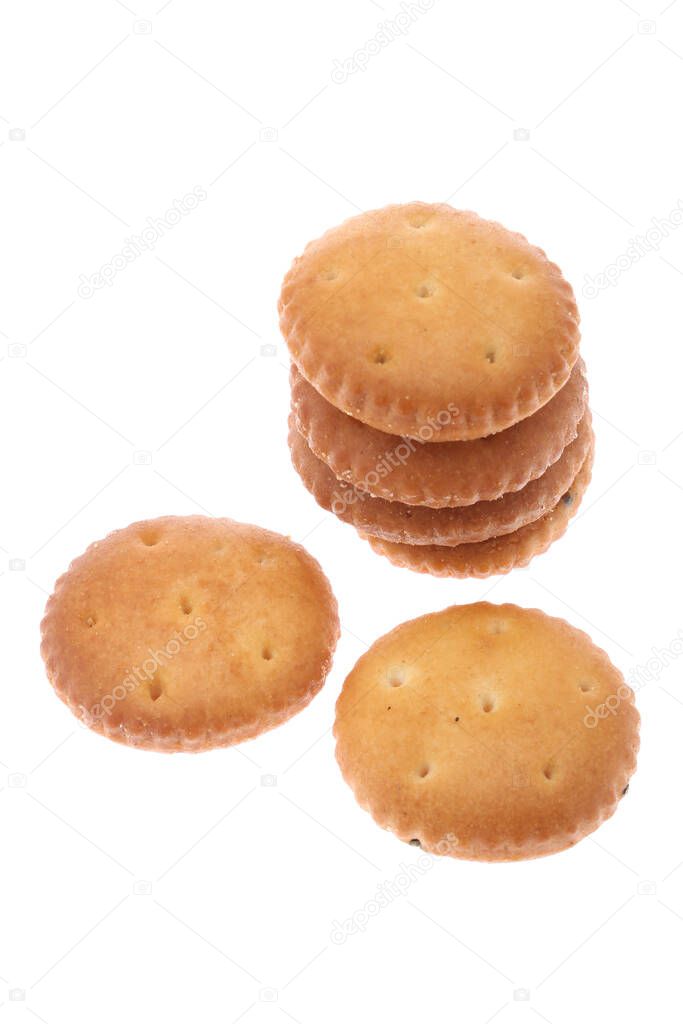 Chocolate chip And Salted cookie isolated on white background