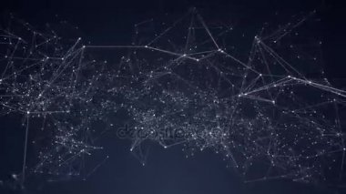 Cool pleksus soyut noktaları ve çizgileri döngü animasyon