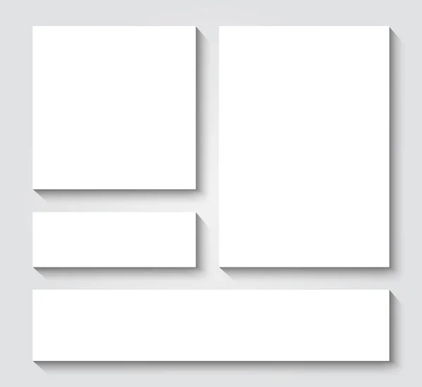 Plantillas de tarjeta en blanco vectorial — Archivo Imágenes Vectoriales