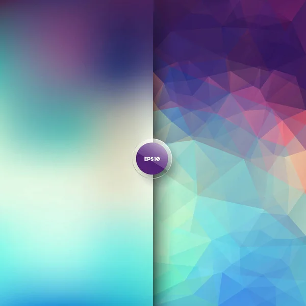 Vektör kare poligonal ve bulanık arka plan