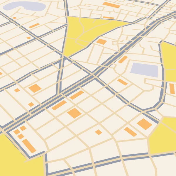 Mapa de la ciudad de Vector — Vector de stock