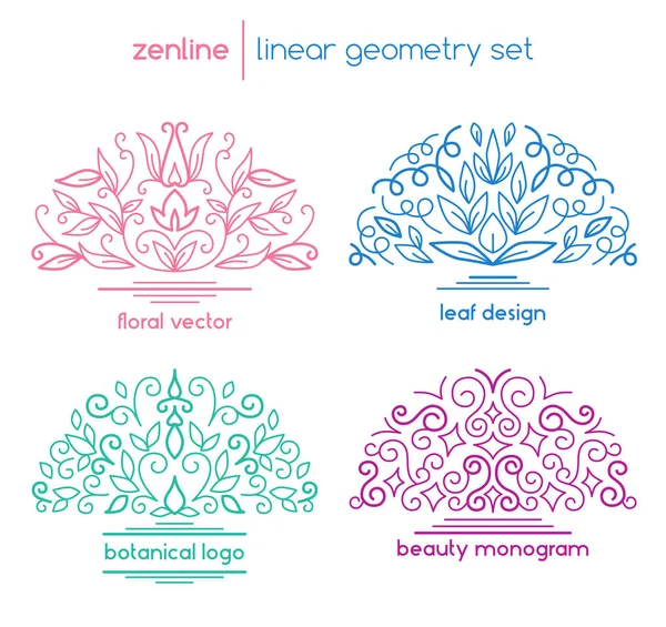 Vektör Lineer soyut Amblemler