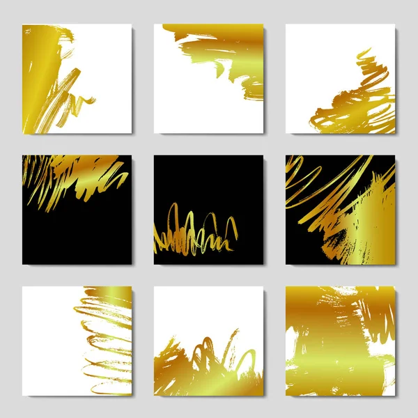 Altın arka plan kartpostallar — Stok Vektör