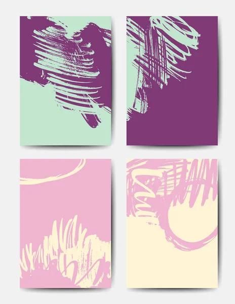 Modern fırça vektör kartpostal şablonu