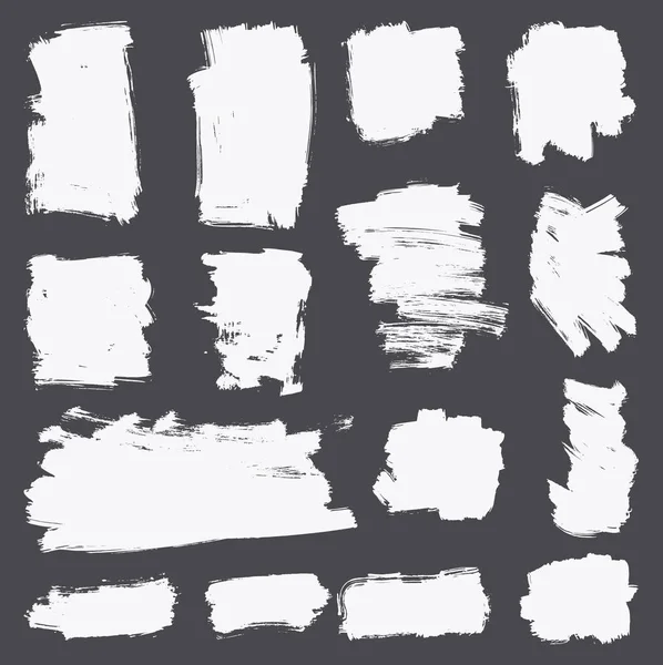 Noir coups de pinceau ensemble — Image vectorielle