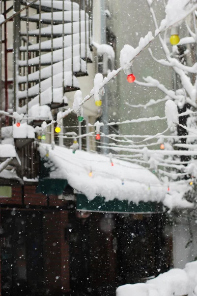 Snowing in Istanbul — Stock Photo, Image