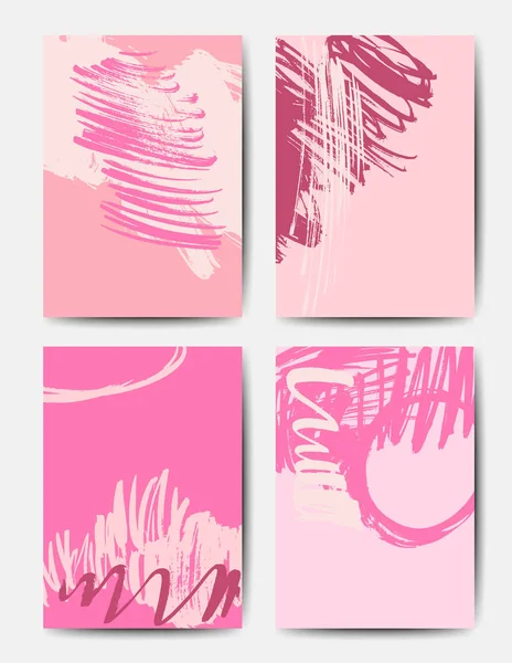 Modern fırça vektör kartpostal şablonu