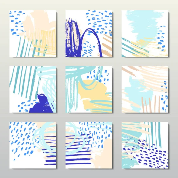 Modern fırça vektör kartpostal şablonu