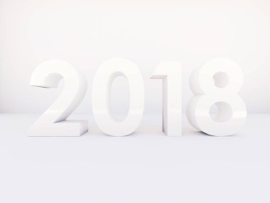 Yeni yıl 2018 3d