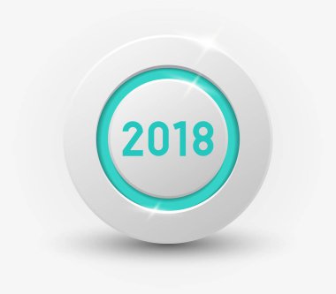 Düz kartpostal yeni yıl 2018