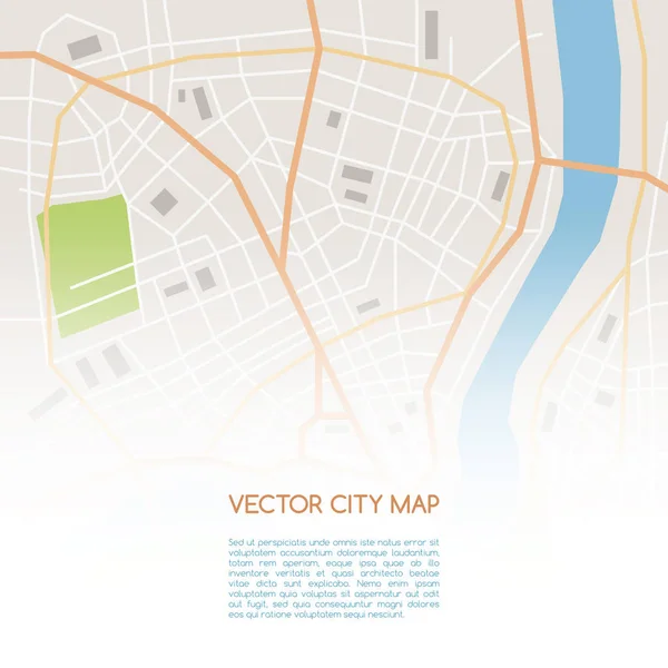 Фон векторной карты города — стоковый вектор