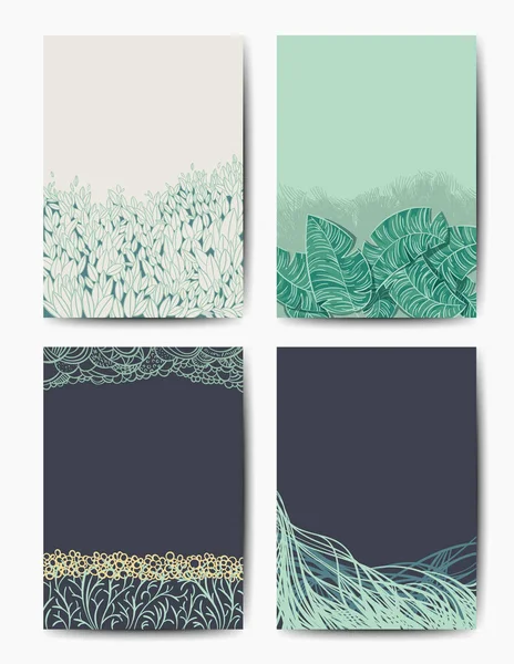 Modern fırça vektör kartpostal şablonu