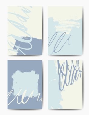 Modern fırça vektör kartpostal şablonu