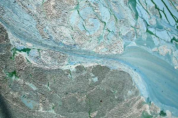 호수에 파란색 녹색 조류 — 스톡 사진