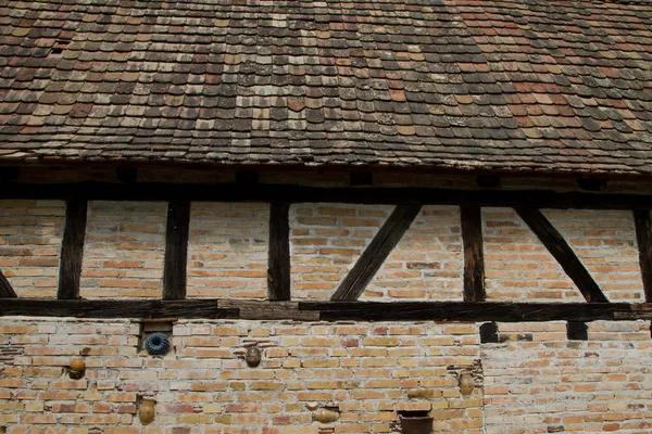 Alsace-ban fél turistaszálló — Stock Fotó