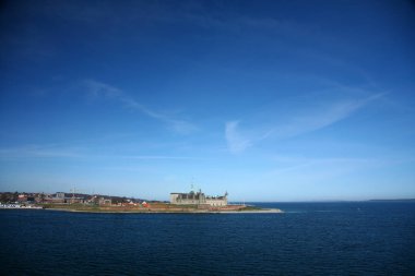 Kronborg Kalesi'ne feribotta İsveç'e görüntülendi.