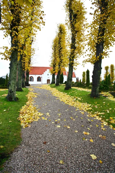 Hermosa Iglesia Helsinge Dinamarca Primavera — Foto de Stock
