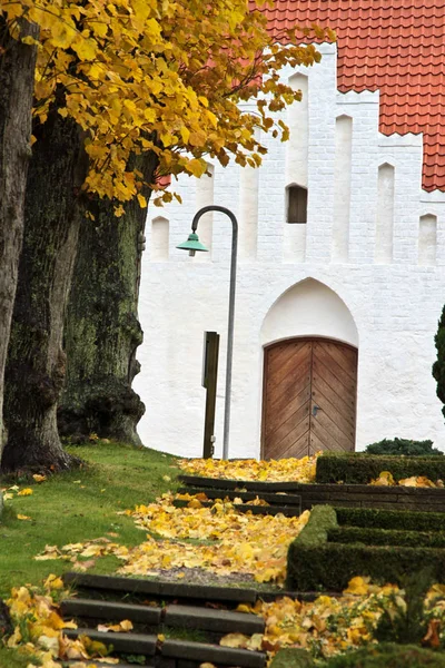 Belle Église Helsinge Danemark Printemps — Photo