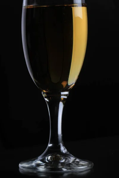 Glass Wine Isolated Black Background — Stock Photo, Image