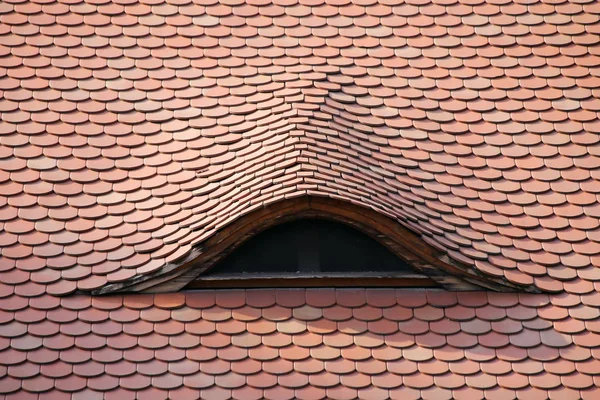 Skylight on a tiled roof — Stock Photo, Image