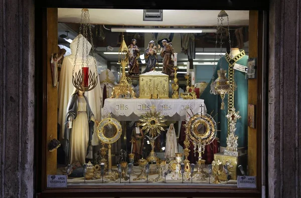 Sacred Shop Shopwindow Rome Italy — Stock Photo, Image