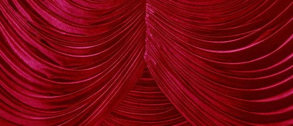 Part Red Curtain — Stock Photo, Image