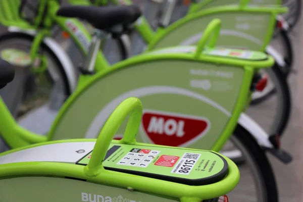 Budapest Hongarije Juli 2014 Fietsen Een Docking Station Van Mol Stockfoto