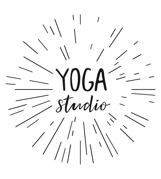 Illustrazione vettoriale per uno studio di yoga — Vettoriale Stock