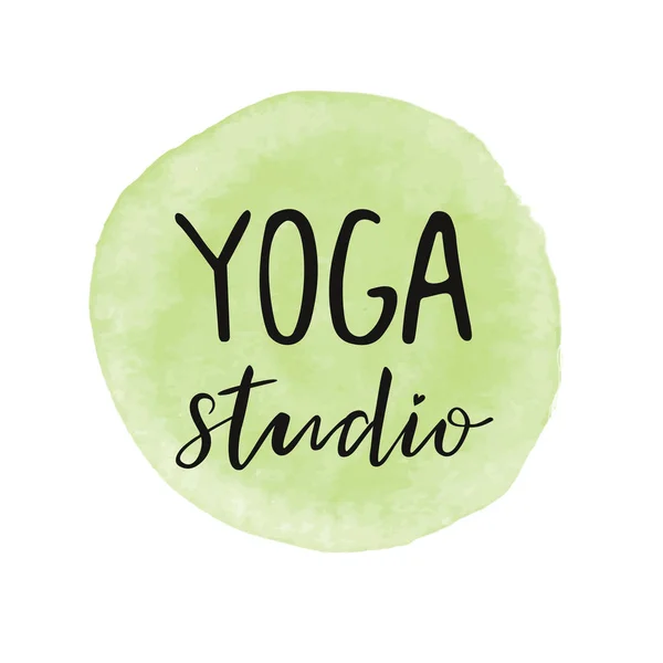 Ilustração vetorial para um estúdio de ioga — Vetor de Stock