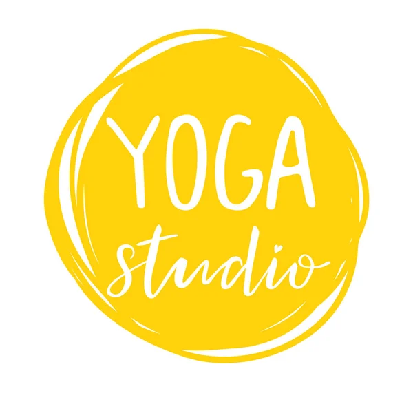 Ilustração vetorial para um estúdio de ioga — Vetor de Stock