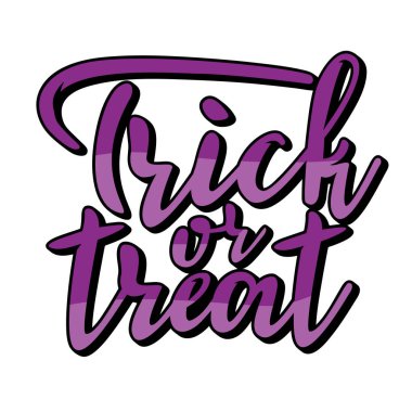 Oyun ya da şeker Cadılar Bayramı partisi için yazı 