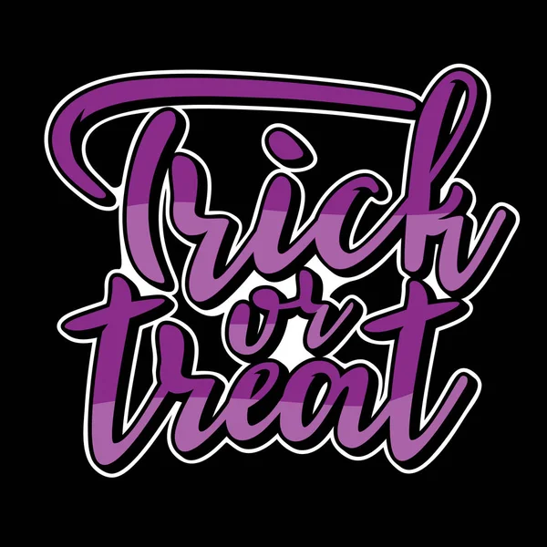 Trick ou traiter lettrage pour fête d'Halloween — Image vectorielle