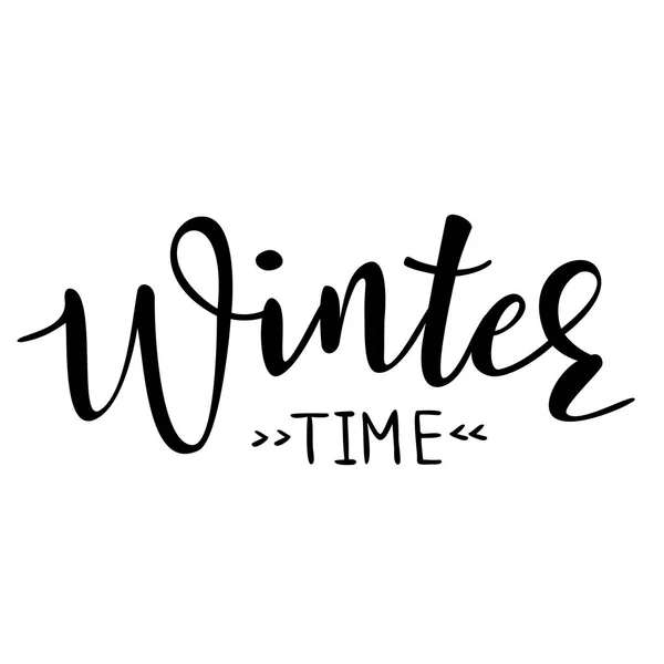 "Wintertijd" vector poster sjabloon — Stockvector
