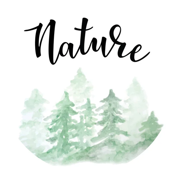 Ilustracja wektorowa napis "Natura". — Wektor stockowy