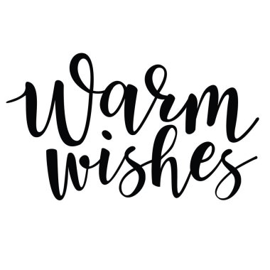 'Sıcak dilek' yazı vektör çizim