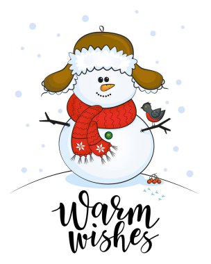 Sıcak dilek - yazıt kış tatil tasarım için yazı.