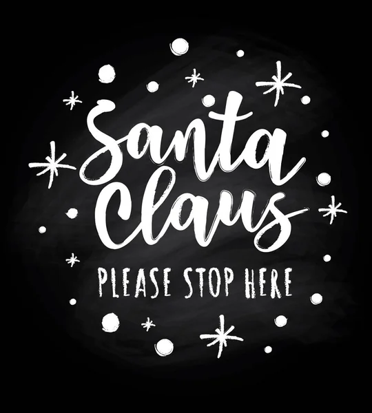 Vector illustration of 'Santa Claus' lettering — Stock Vector