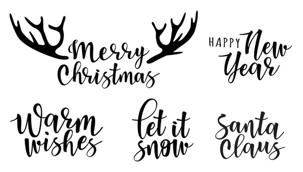 Inschrijving winter vakantie ontwerp belettering. — Stockvector