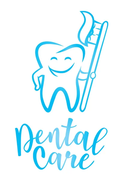 Concepto de diseño de cuidado dental — Archivo Imágenes Vectoriales
