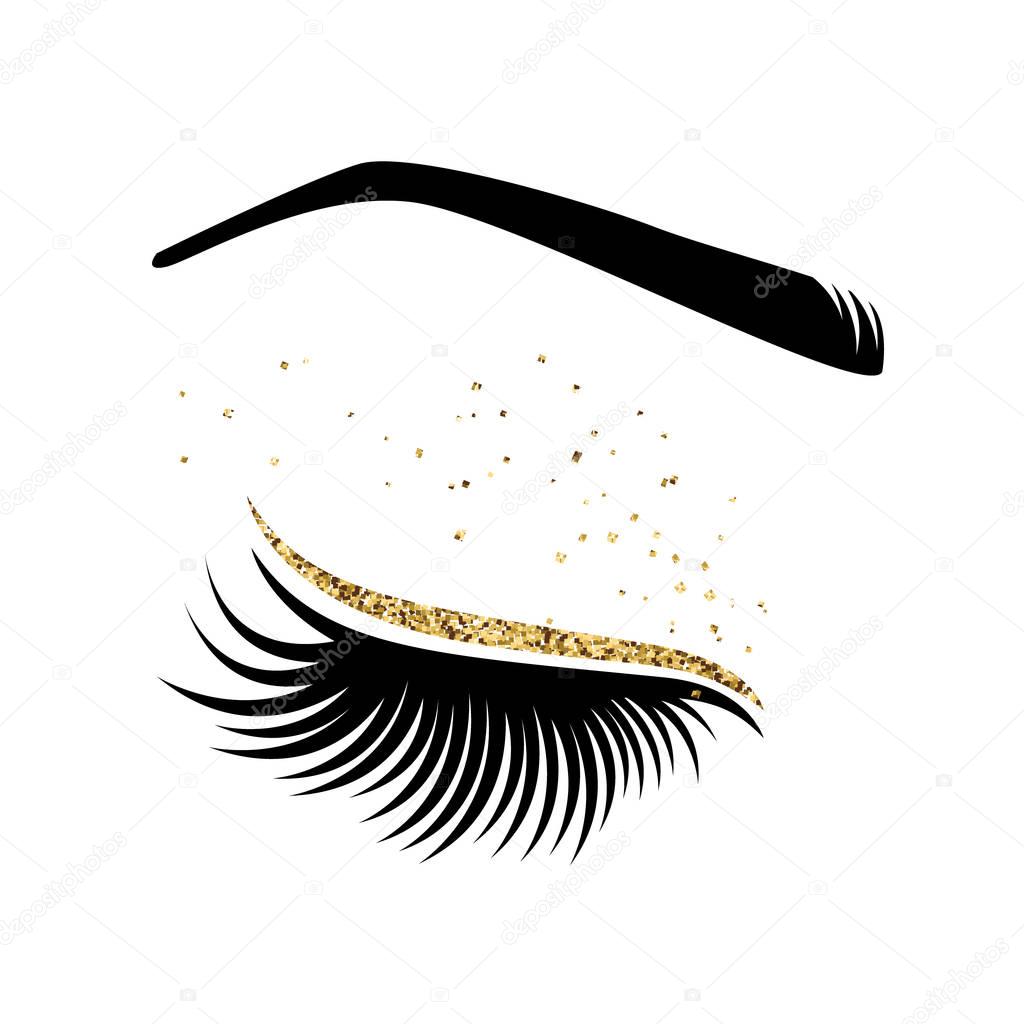 Vector illustration of lashes.